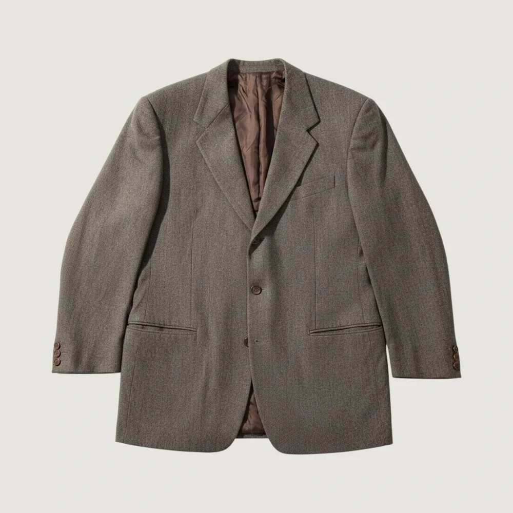 Ermenegildo Zegna Soft Brown Wool 3-Button Blazer Sport Coat Mens 40R Swiss Made